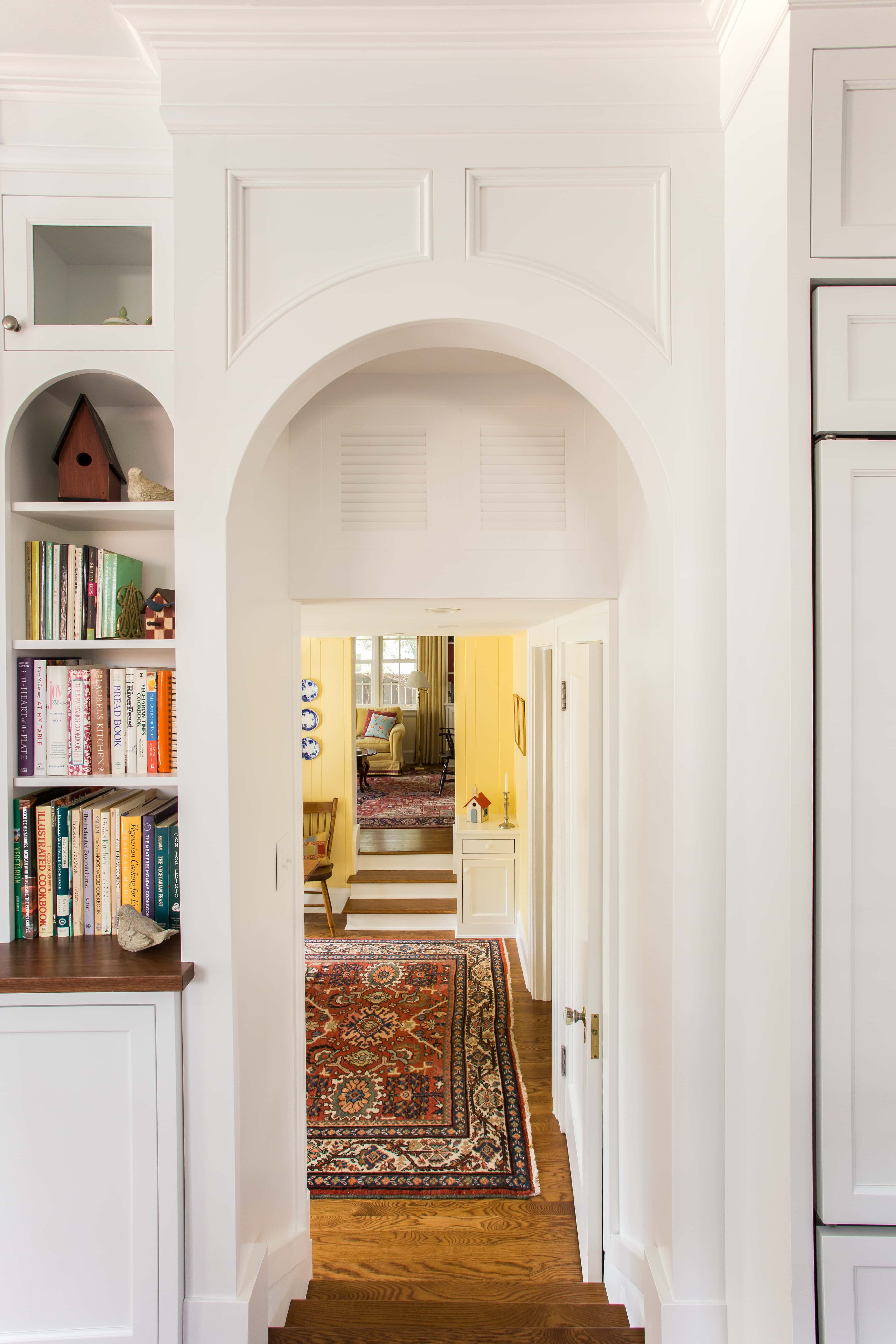 Kitchen remodel with custom arch casing