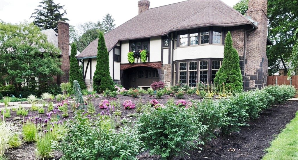 Front Garden 1920 Tudor home